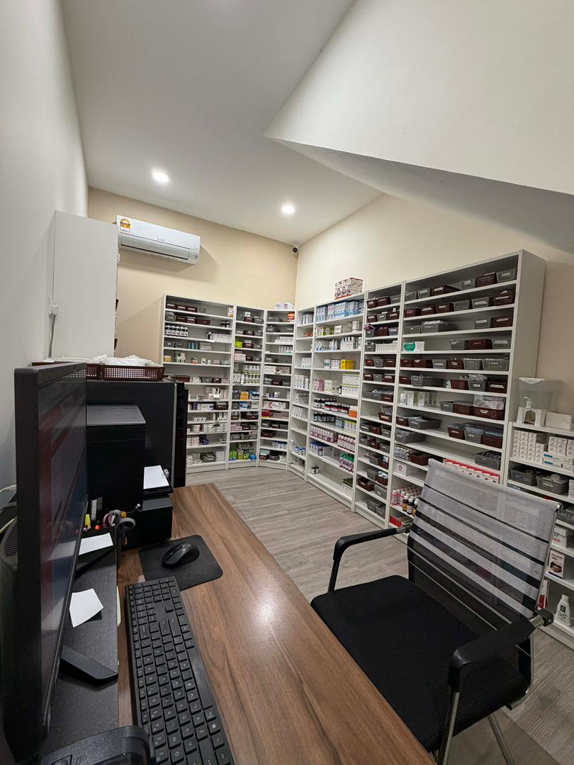 Medicine storage and pharmacy supplies at the clinic